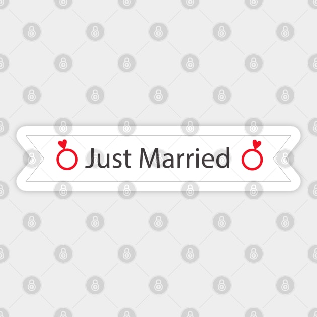 Just Married, Wife And Hubs, Couples Sticker by Islanr